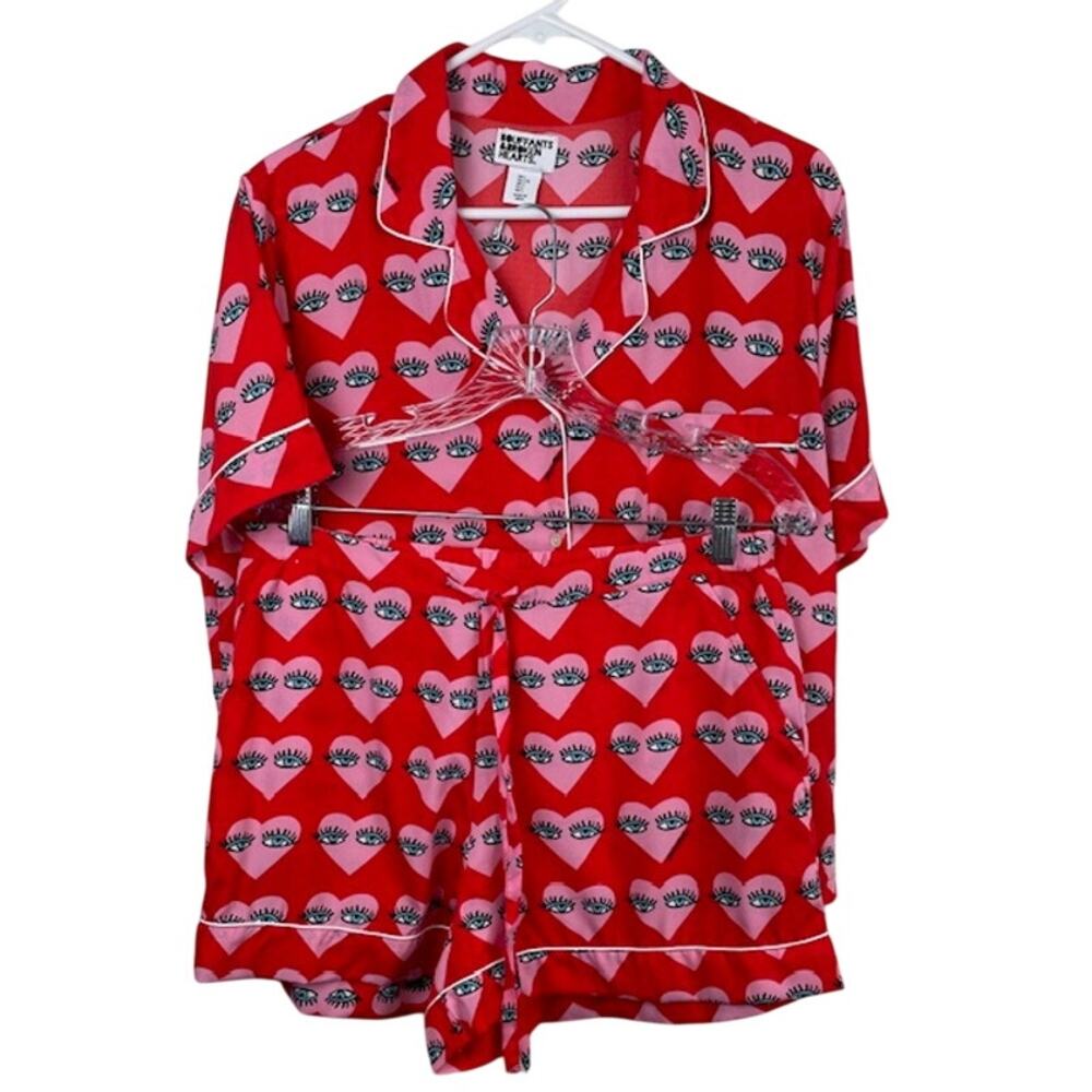 Bouffants & Broken Hearts-Collard Women's Pajama  Set (Large)